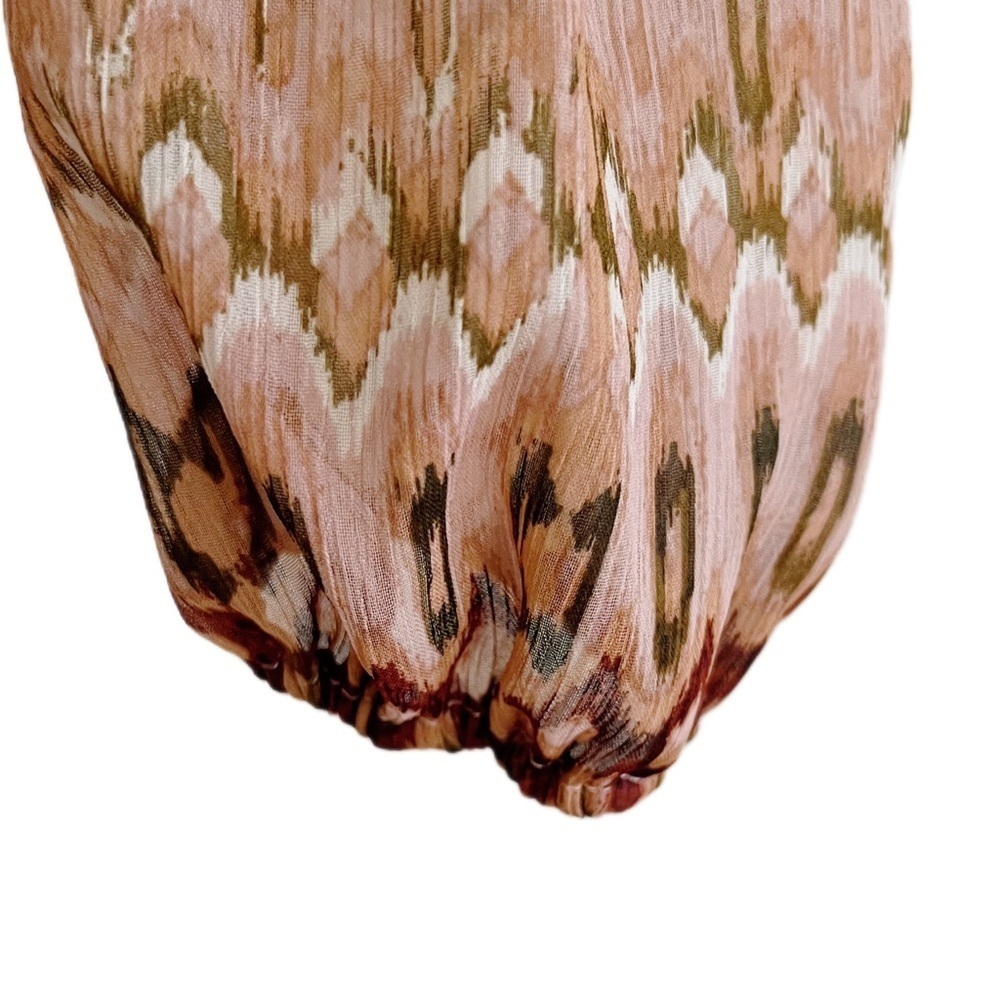 Jessica Simpson Beige and Maroon Patterned Blouse - Picture 6 of 8
